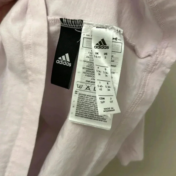 Adidas Open Back Crop Top Size Small Athletic Workout T Shirt Great Condition - Picture 5 of 5